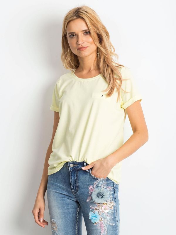 BASIC Feel Good T-shirt-RV-TS-4838.13P-light yellow