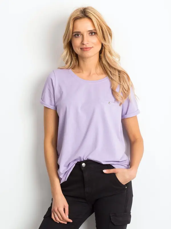 BASIC Feel Good T-shirt-RV-TS-4838.55P-Light Purple
