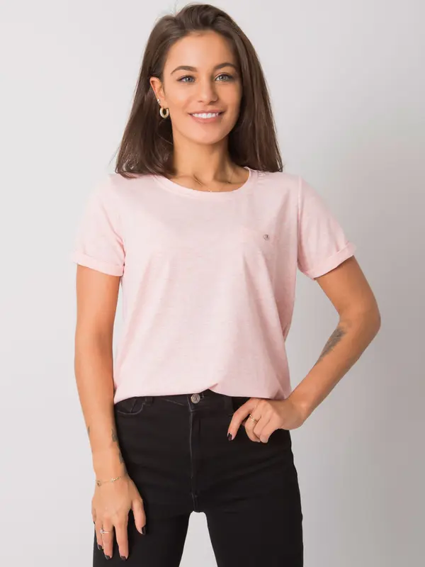 BASIC Feel Good T-shirt-RV-TS-4838.72P-light pink