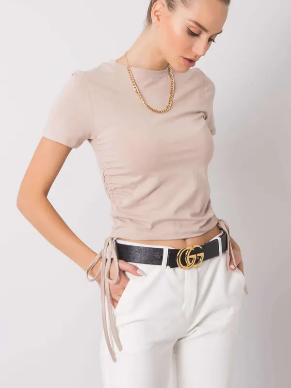 BASIC Feel Good T-shirt-RV-TS-5949.05-beige