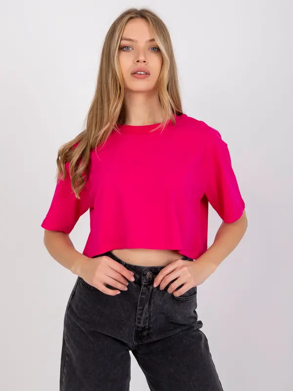 BASIC Feel Good T-shirt-RV-TS-7541.06-fuchsia