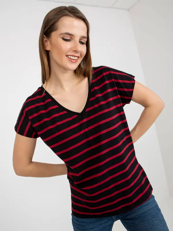 BASIC Feel Good T-shirt-RV-TS-8567.26-black-red