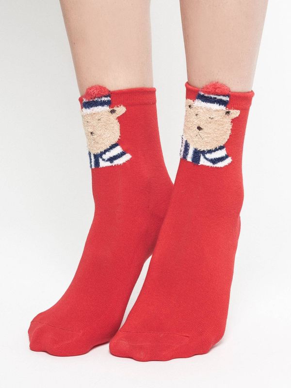 Yups T-shirt teddy bear socks red