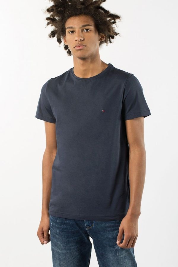 Tommy Hilfiger T-Shirt - Tommy Hilfiger NEW STRETCH C-NK TEE S/S SF blue