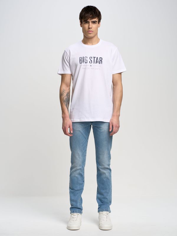 Big Star T-shirt_ss majica Big Star Man's 150045 Cream-101