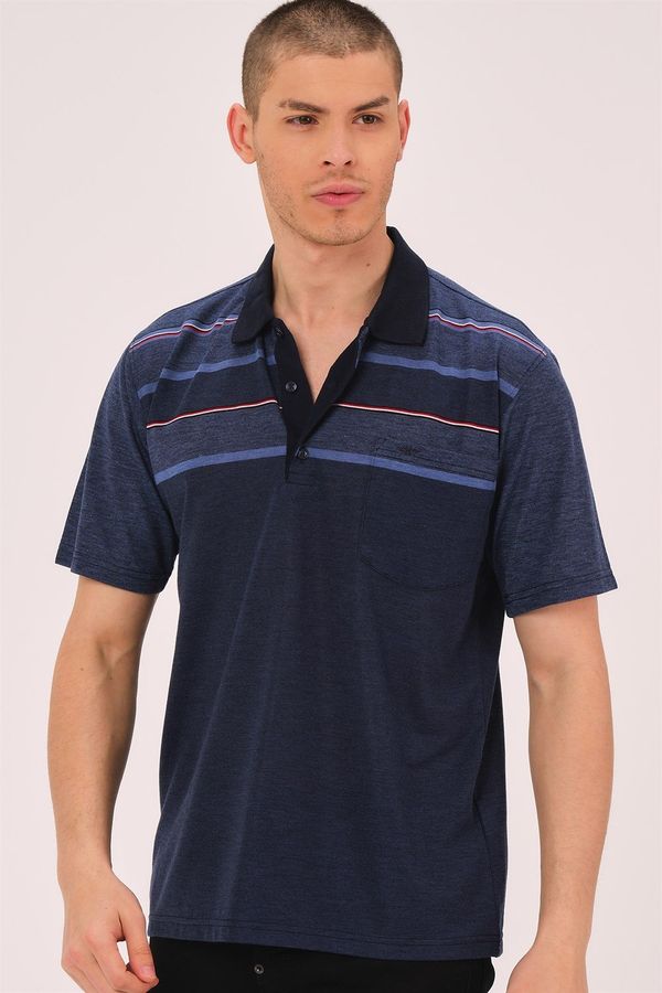 dewberry T0721 DEWBBERY MEN'S T-SHIRT-INDIGO