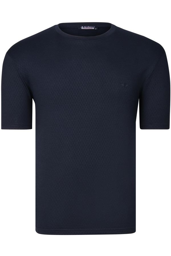 dewberry T0737 DEWBERRY MENS T-SHIRT-PLAIN NAVY BLUE