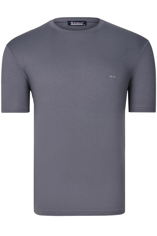 dewberry T0737 DEWBERRY MENS T-SHIRT-PLAIN SMOKED