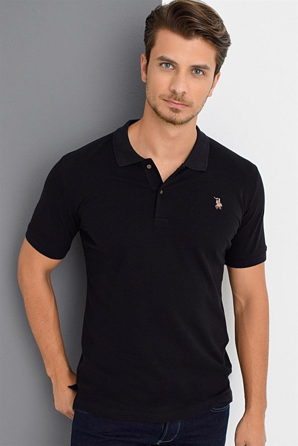 dewberry T8561 DEWBERRY MEN'S TSHIRT-BLACK