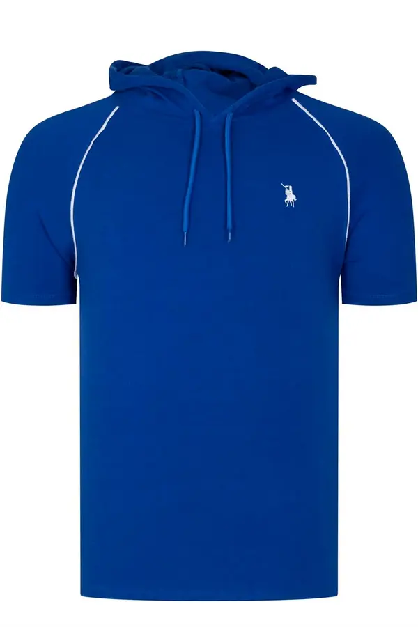 dewberry T8570 DEWBERRY HOODED MEN'S T-SHIRT-PLAIN SAKS