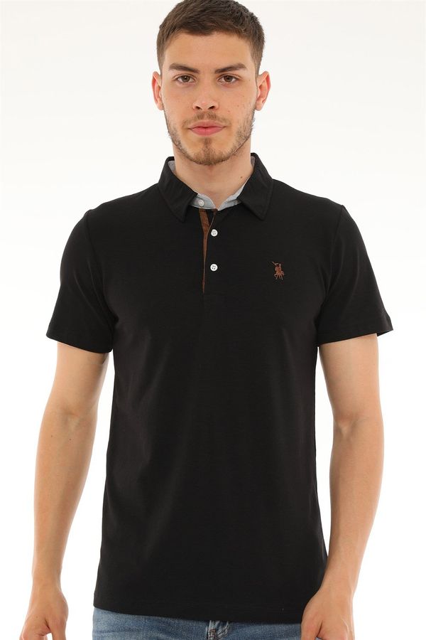 dewberry T8582 DEWBERRY MEN'S T-SHIRT-BLACK