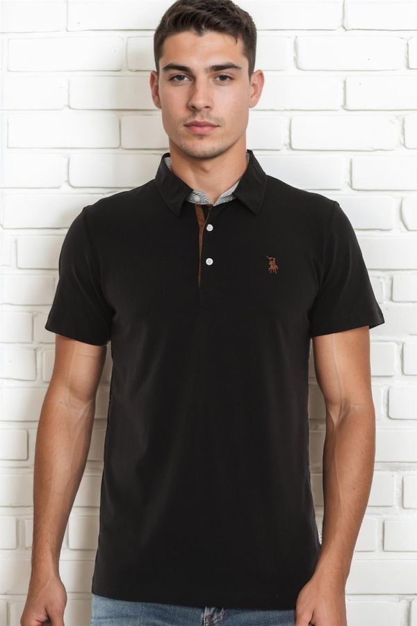 dewberry T8582 DEWBERRY MEN'S T-SHIRT-PLAIN BLACK