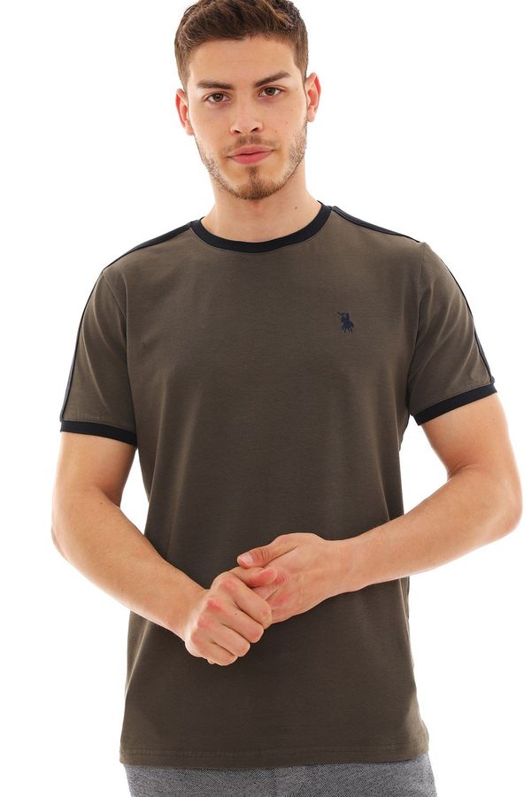 dewberry T8584 DEWBERRY MEN'S T-SHIRT-KHAKI