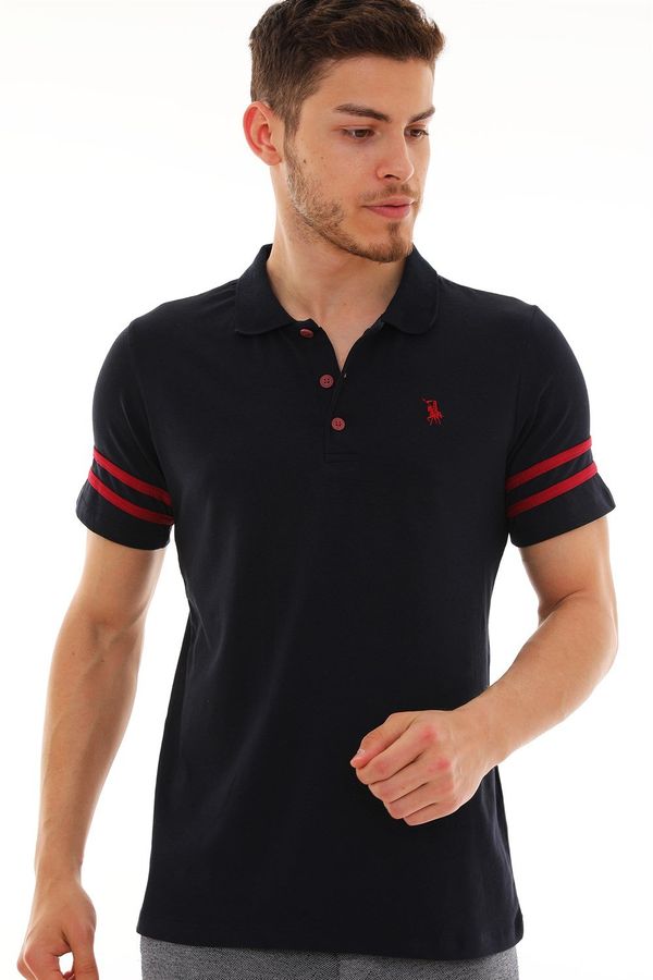 dewberry T8585 DEWBERRY MEN'S T-SHIRT-NAVY BLUE