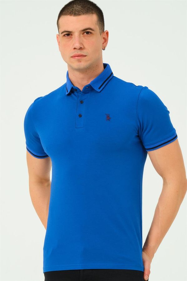 dewberry T8586 DEWBERRY MEN'S POLO NECK T-SHIRT-STRAIGHT SAKS