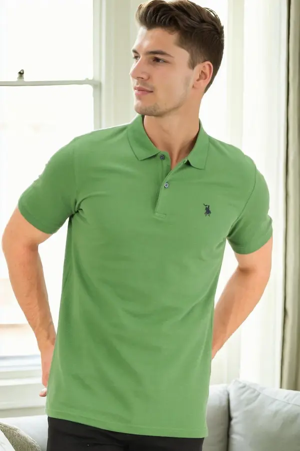 dewberry T9561 DEWBERRY MEN'S T-SHIRT-LIGHT KHAKI