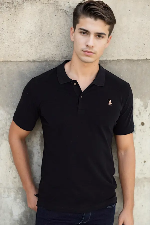 dewberry T9561 DEWBERRY MEN'S TSHIRT-BLACK