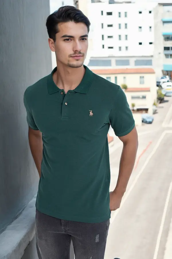 dewberry T9561 DEWBERRY MEN'S TSHIRT-KHAKI