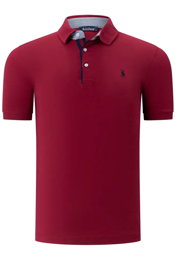 dewberry T9582 DEWBERRY MEN'S T-SHIRT-BURGUNDY