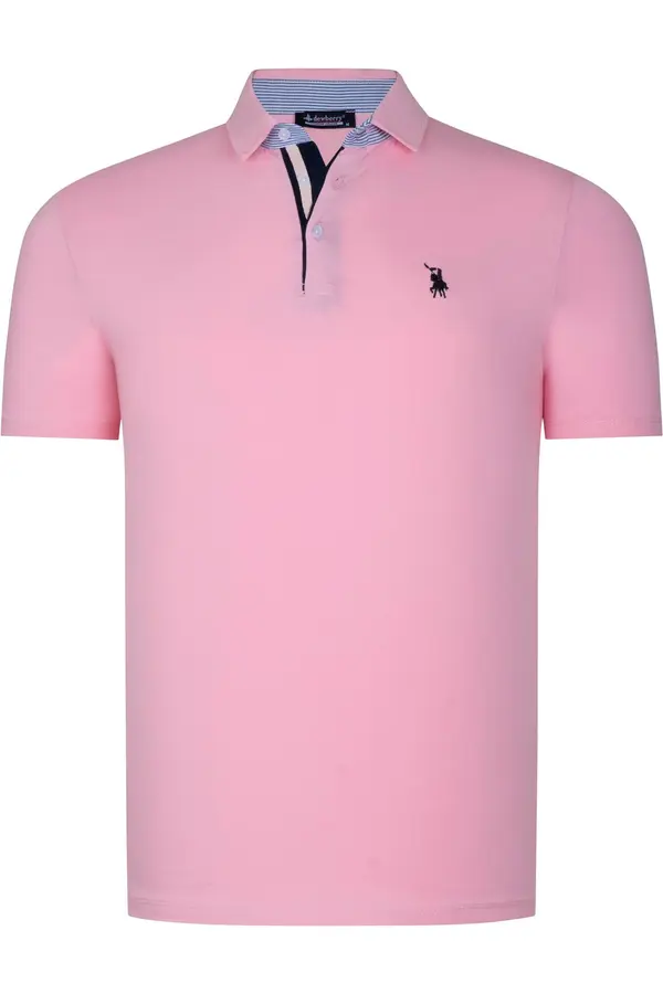 dewberry T9582 DEWBERRY MEN'S T-SHIRT-PINK