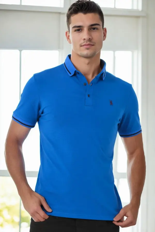 dewberry T9586 DEWBERRY MEN'S POLO NECK T-SHIRT-SAKS