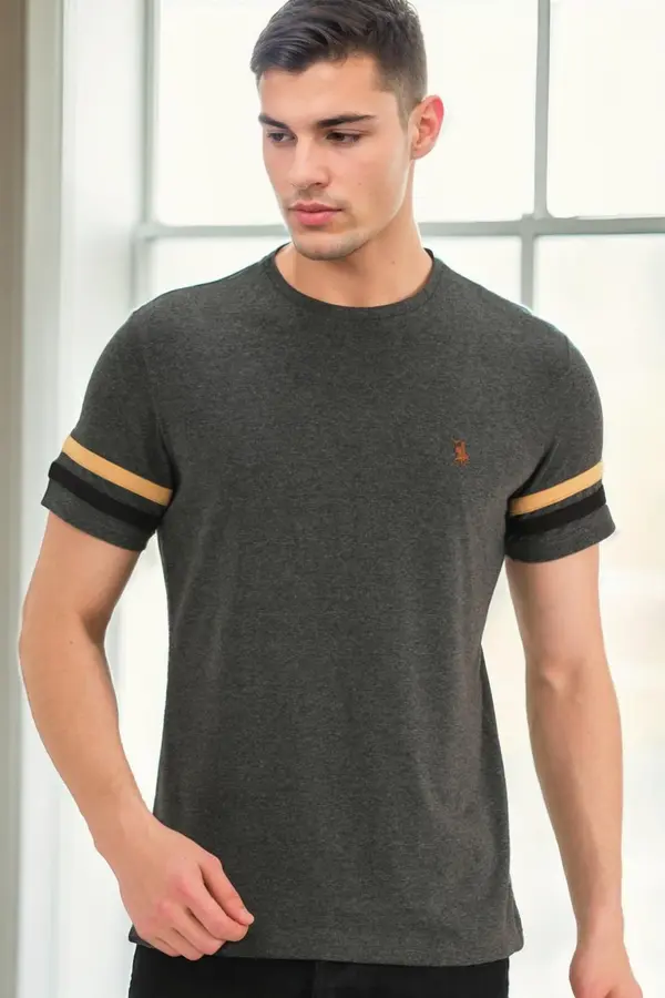 dewberry T9589 DEWBERRY MEN'S T-SHIRT-ANTHRACITE