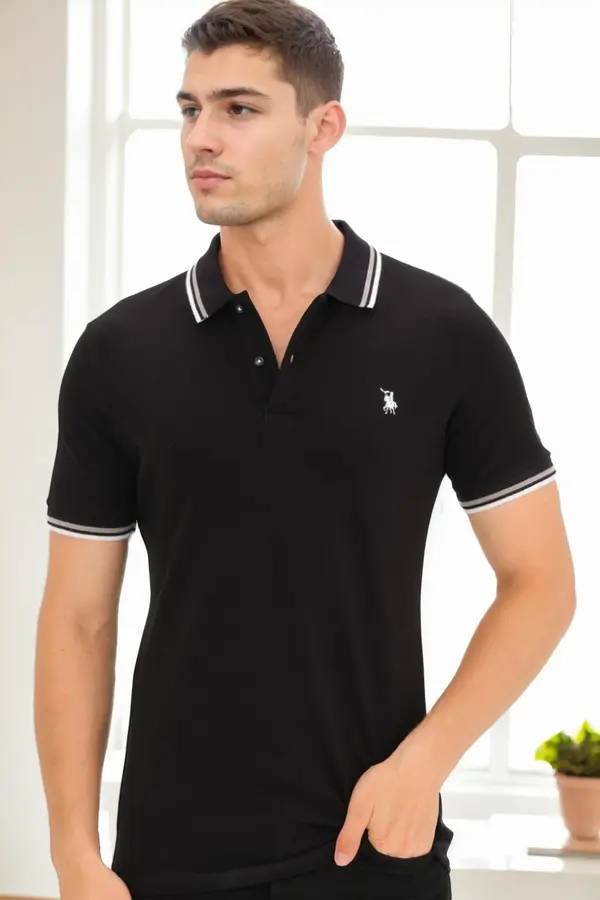 dewberry T9594 DEWBERRY MEN'S T-SHIRT-BLACK