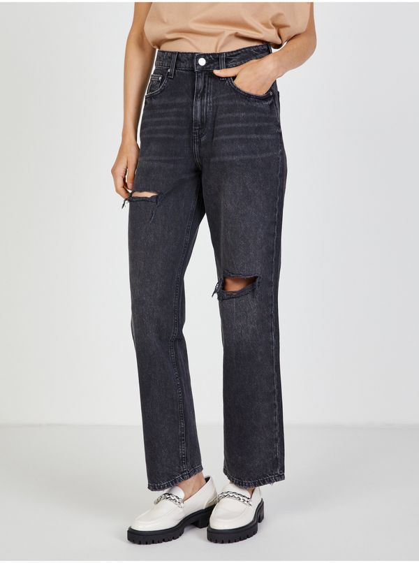 TALLY WEiJL TALLY WEiJL Black Womens Wide Jeans with Cut Effect TALLY WEiJ - Women