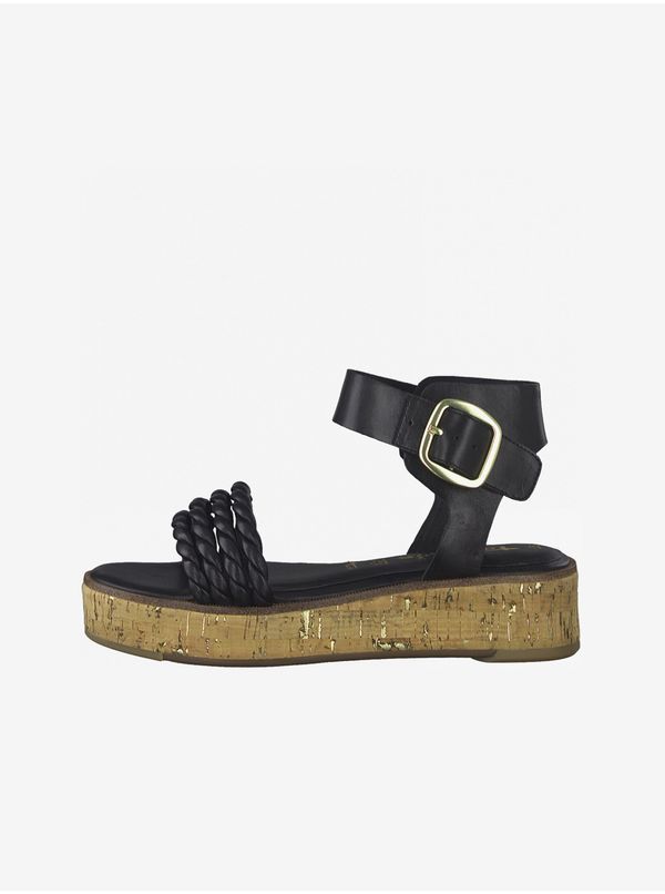 Tamaris Tamaris black leather sandals