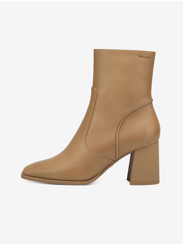 Tamaris Tamaris Light Leather Heeled Ankle Boots - Women