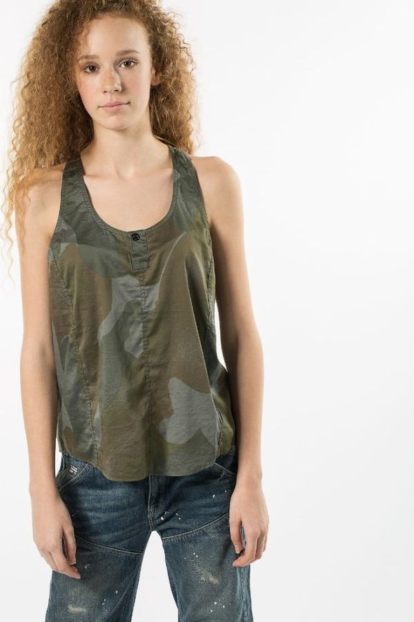 G Star Tank top - G-STAR Army radar tanktop wmn s-less MBC A green