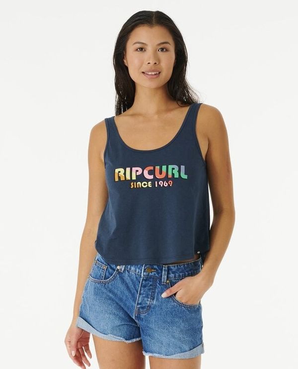 Rip Curl Tank top Rip Curl ICONS OF SURF PUMP FONT TANK Navy