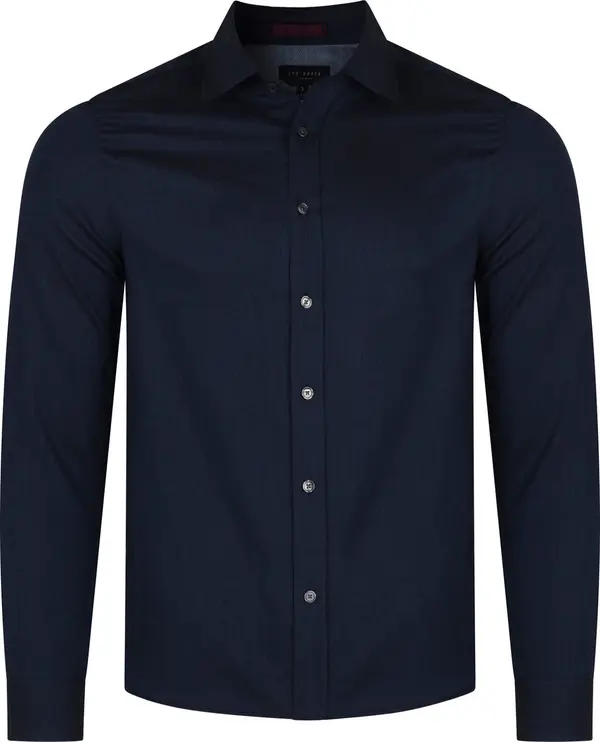 TED BAKER LONDON TED BAKER LONDON - Mornarsko modra srajca iz krotona