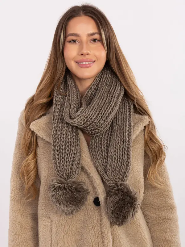 Factory Price Temno bež šal s cofki