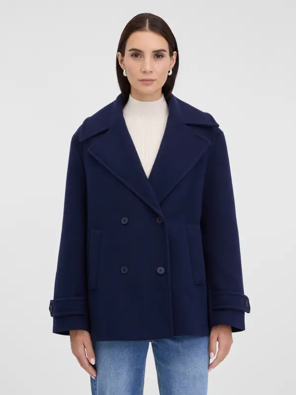 Orsay Temno moder kratek plašč ORSAY