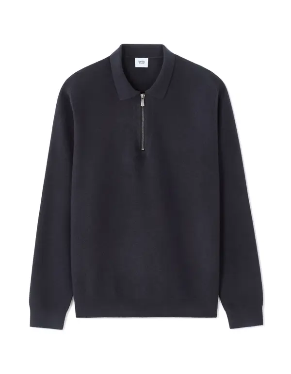 Celio Temno moder moški polo pulover Celio