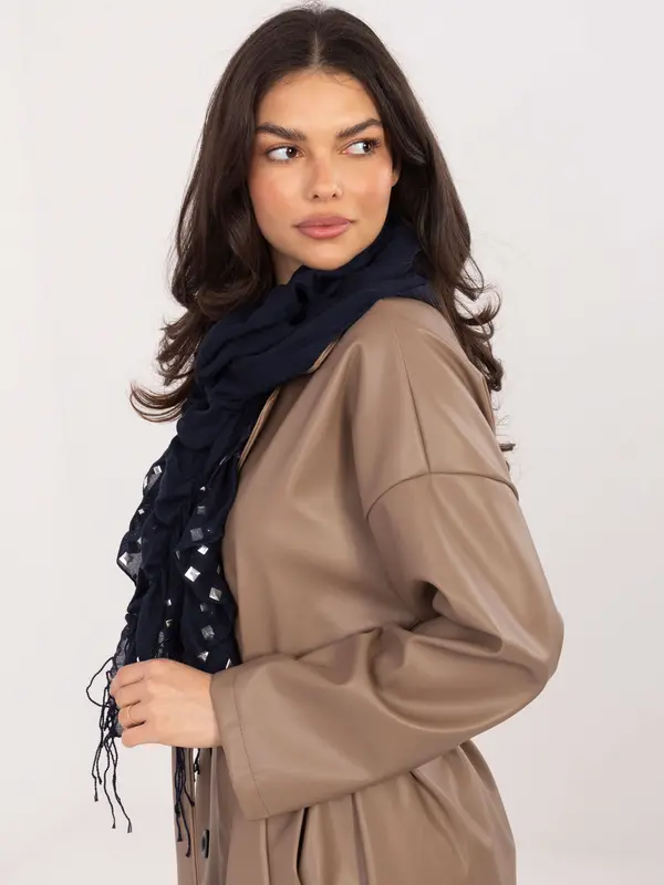 Factory Price Temno moder šal z okraski