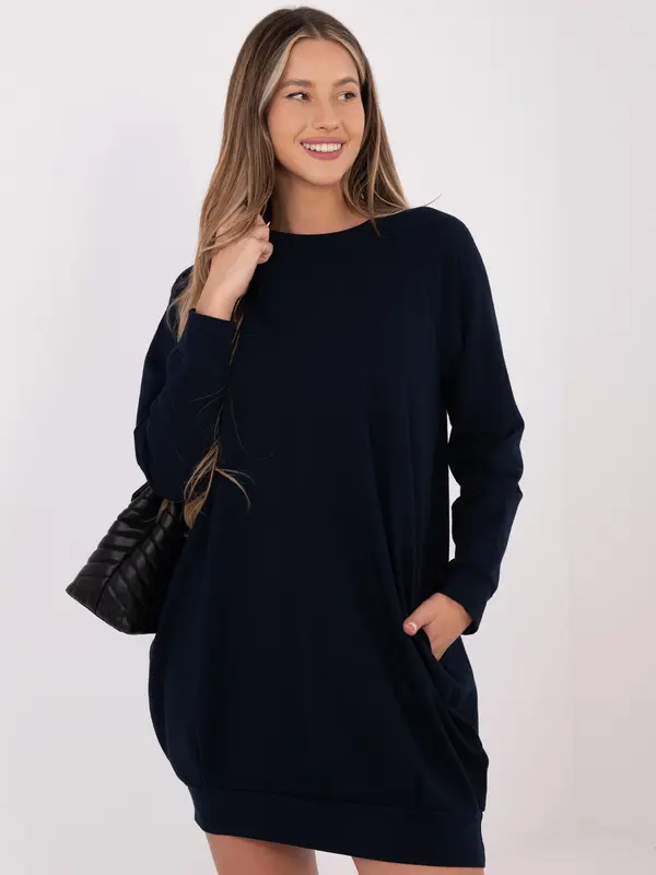 BASIC Feel Good Temno modra obleka s puloverjem