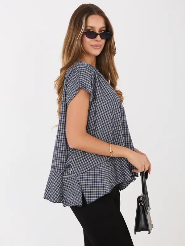 Italy Moda Temno modra poletna bluza