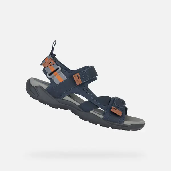 GEOX Temno modri moški sandali Geox Terreno + Grip