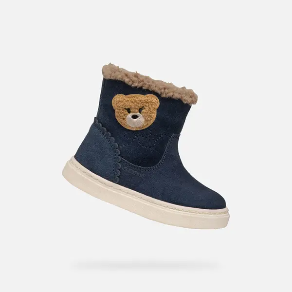 GEOX Temno modri zimski škornji za deklice Geox Nashik