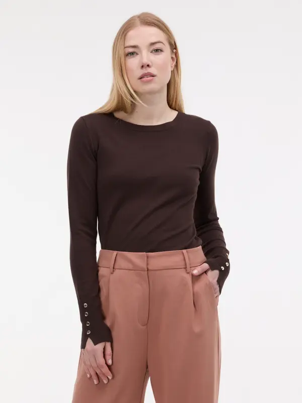 Orsay Temno rjav ženski pulover ORSAY