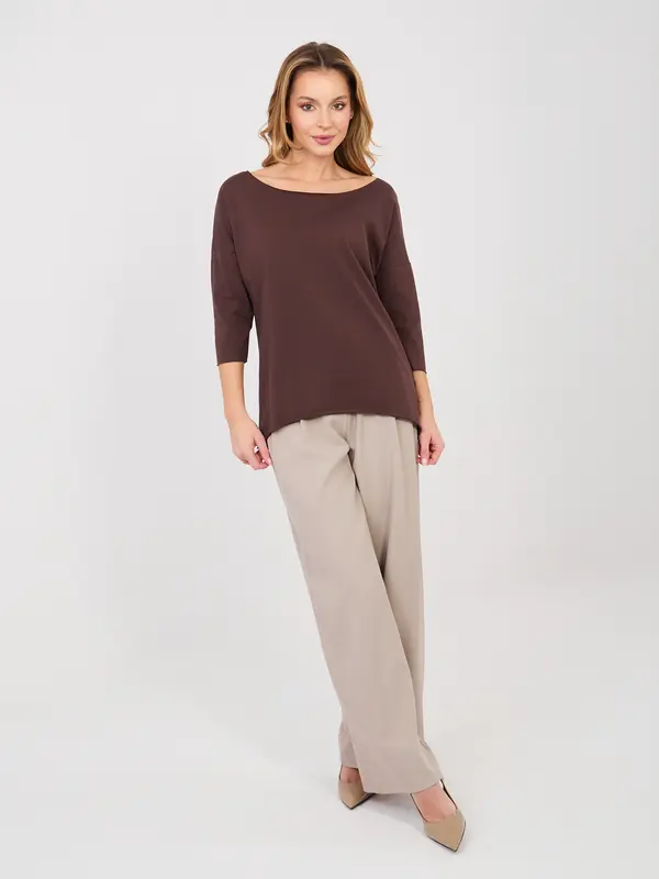 RUE PARIS Temno rjava ženska bluza RUE PARIS