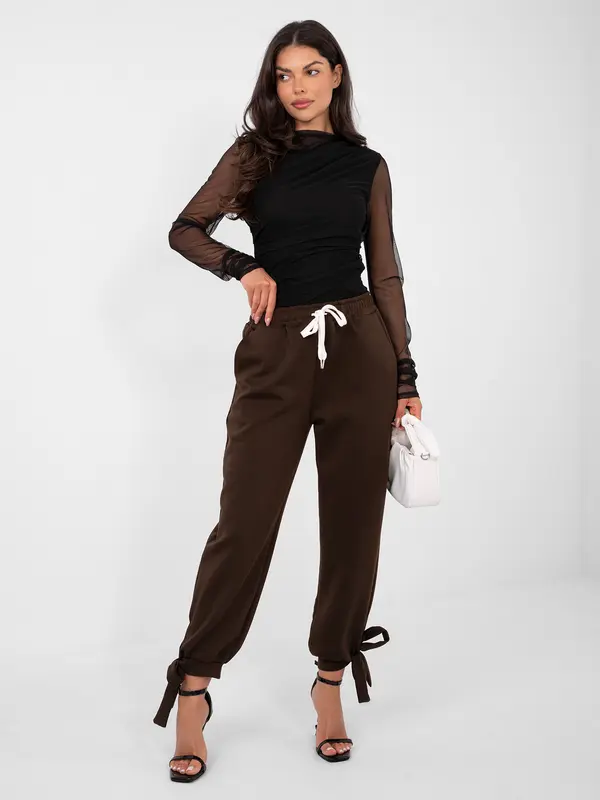 Factory Price Temno rjave trenirke z vezalkami