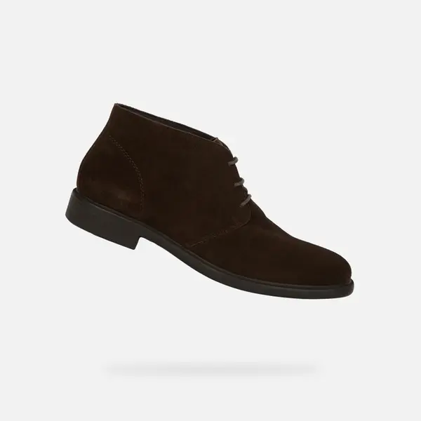 GEOX Temno rjavi moški gležnjarji Geox Terence