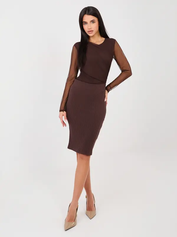 RUE PARIS Temno rjavo oprijeto krilo