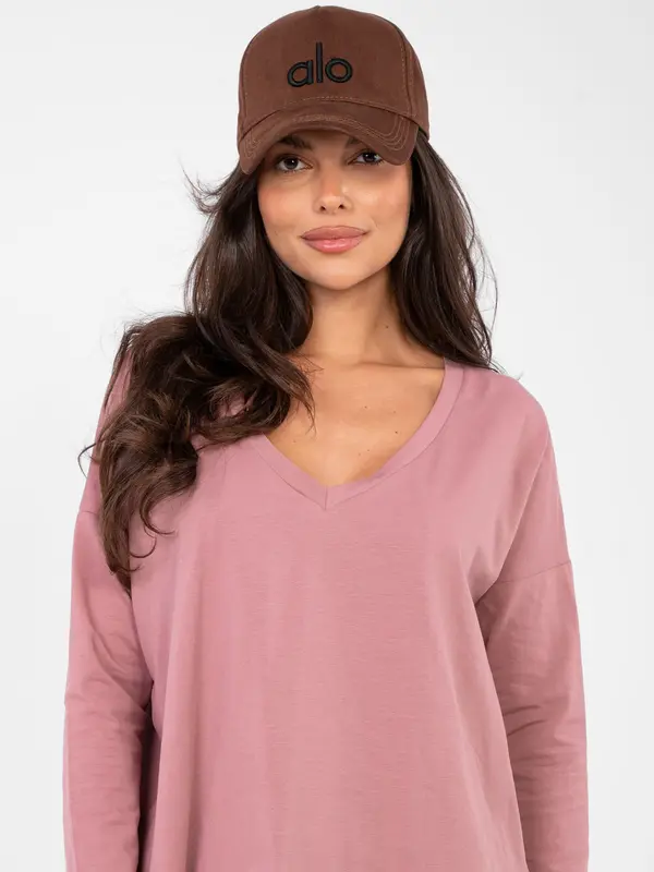 RUE PARIS Temno roza bluza z dolgimi rokavi