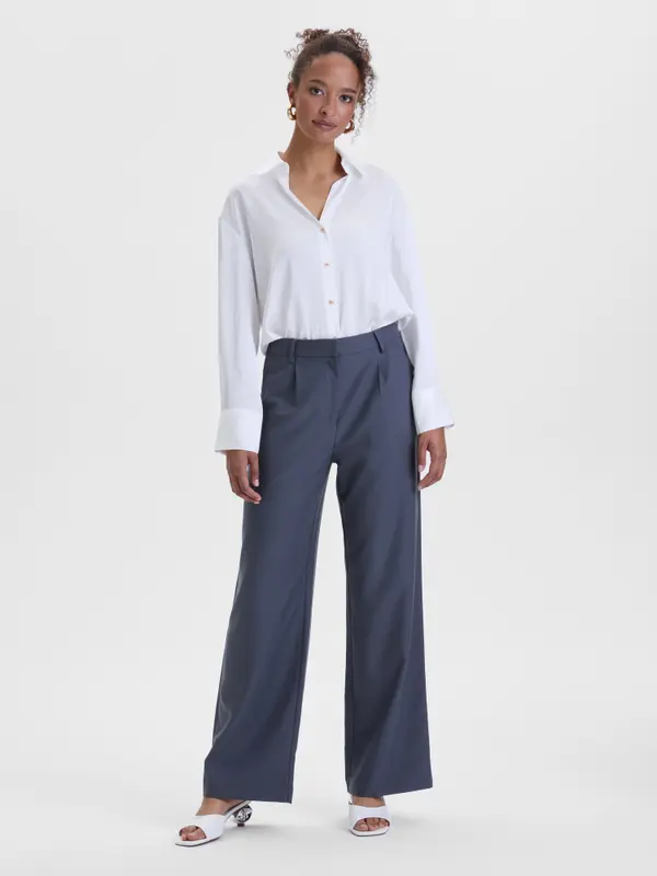 Orsay Temno sive ženske hlače s širokimi hlačnicami