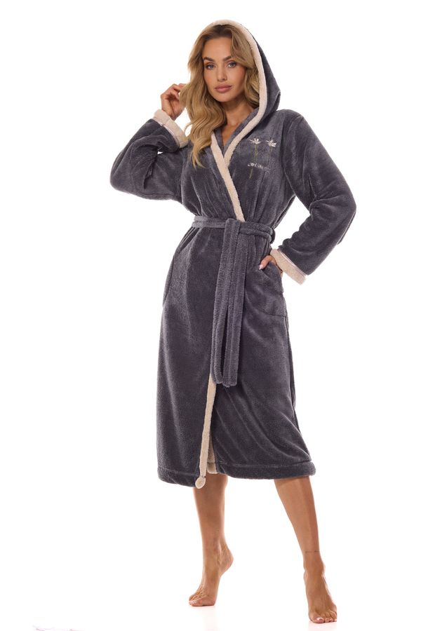 L&L Tess Long Onyx Onyx Bathrobe