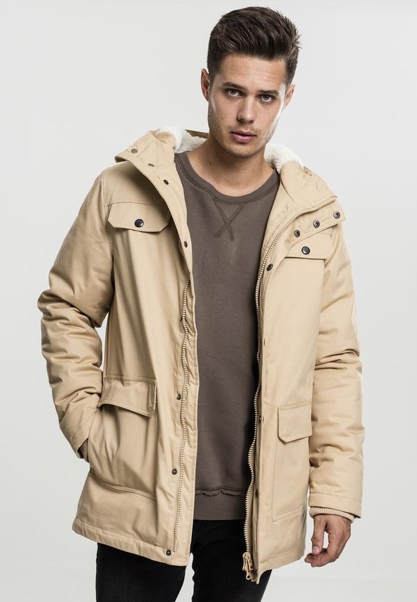 Urban Classics Težka bombažna bež barva Parka